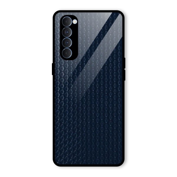 Blue Pattern Glass Back Case for Oppo Reno4 Pro